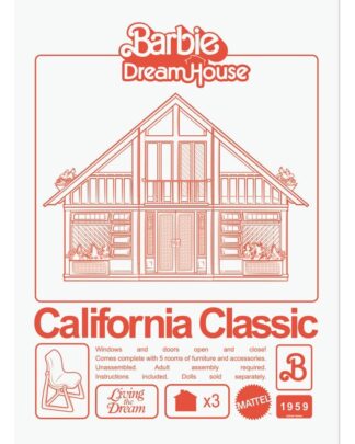 Barbie Kunstdruck California Classic DreamHouse Limited Edition