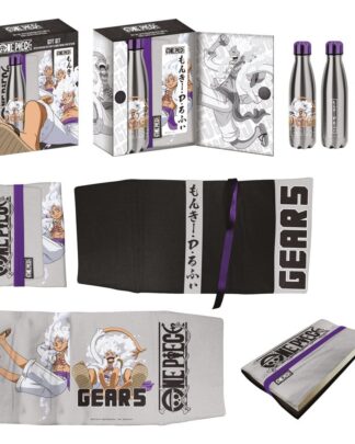 One Piece Stahlflasche, Sticker, Buchumschlag Geschenkset Gears