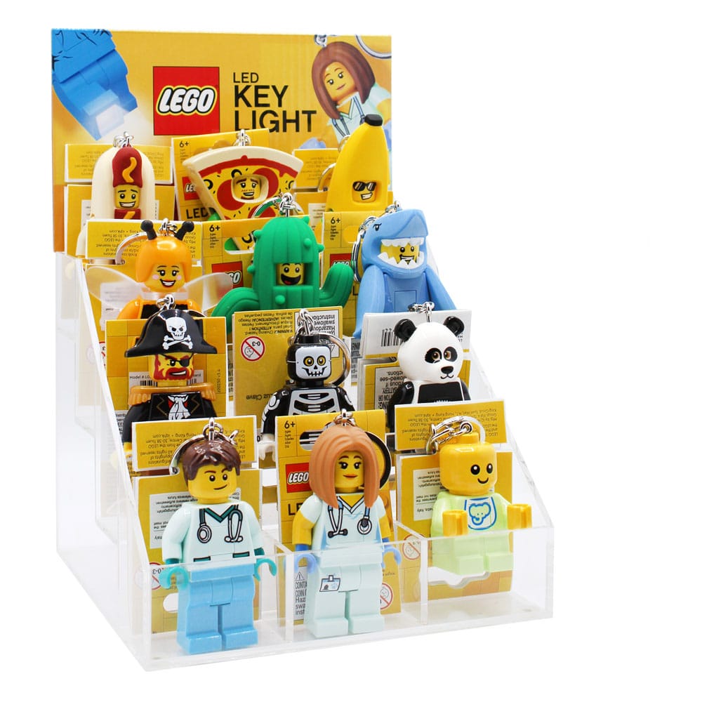 LEGO Acryl Verkaufsdisplay / Thekendisplay mit 12 Schlüsselanhängern mit Leuchtfunktion – Bild 2