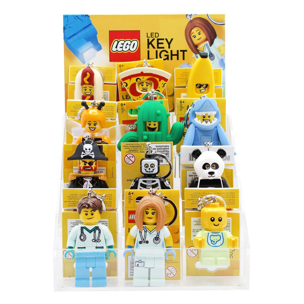 LEGO Acryl Verkaufsdisplay / Thekendisplay mit 12 Schlüsselanhängern mit Leuchtfunktion – Bild 3