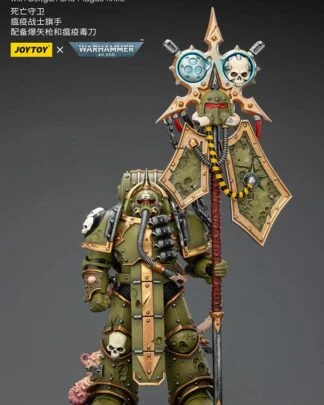 Warhammer 40,000 Actionfigur Death Guard Plague Marine Icon bearer with Boltgun and Plague knife 12 cm