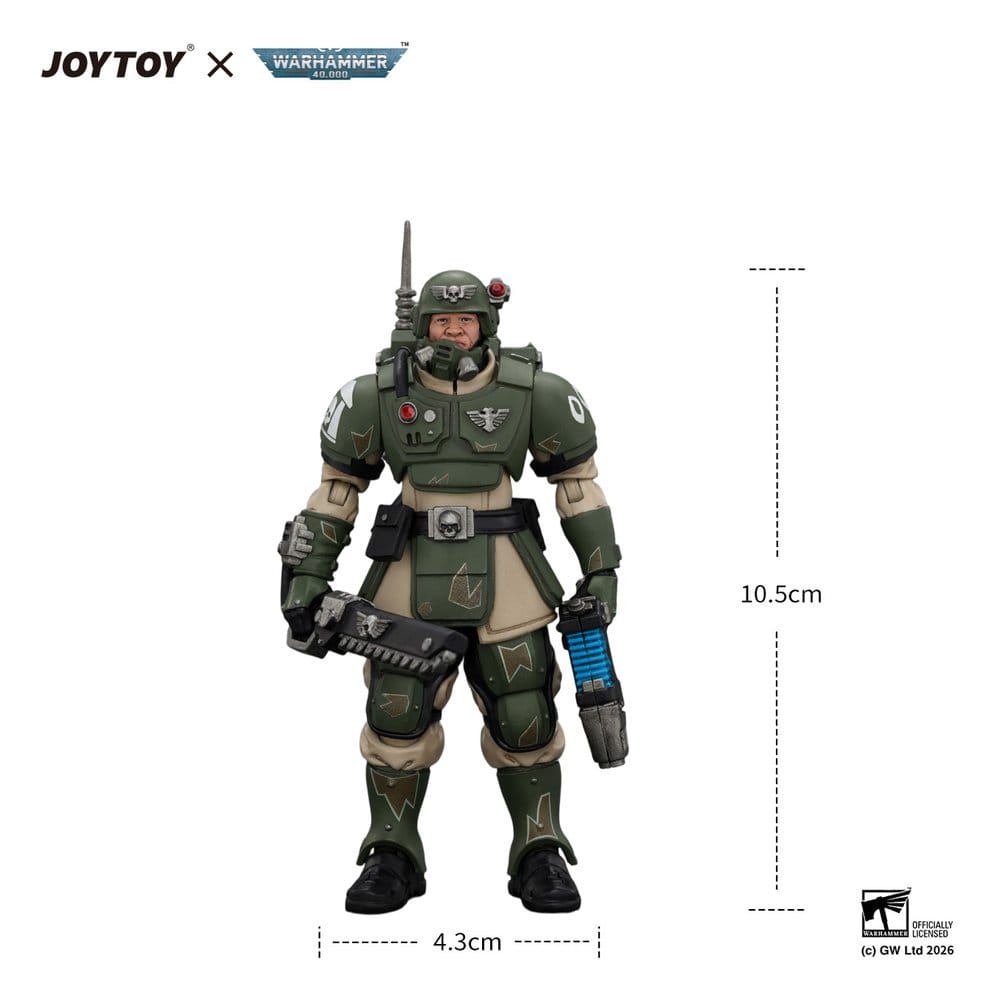 Warhammer Actionfigur Astra Militarum Kasrkin 1 with Chainsword and Plasma Pistol – Bild 6