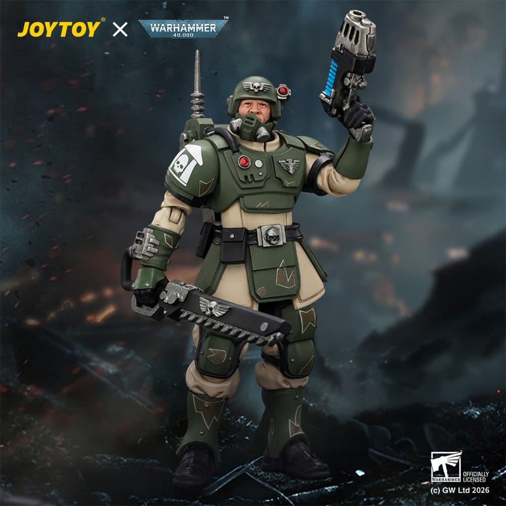 Warhammer Actionfigur Astra Militarum Kasrkin 1 with Chainsword and Plasma Pistol – Bild 7