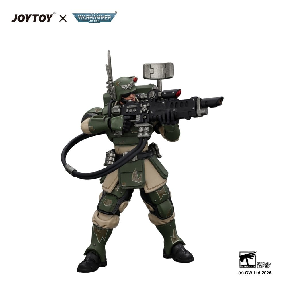 Warhammer Actionfigur Astra Militarum Kasrkin 3 with Hot-shot Lasgun and Vox-caster – Bild 3