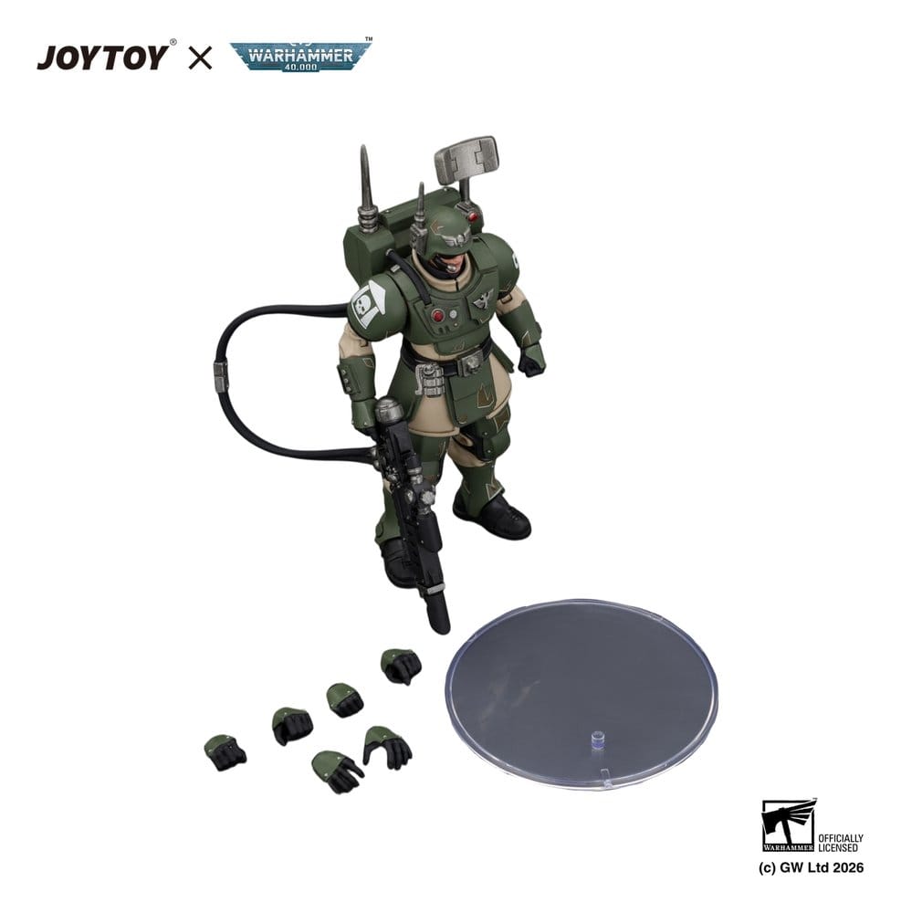 Warhammer Actionfigur Astra Militarum Kasrkin 3 with Hot-shot Lasgun and Vox-caster – Bild 5