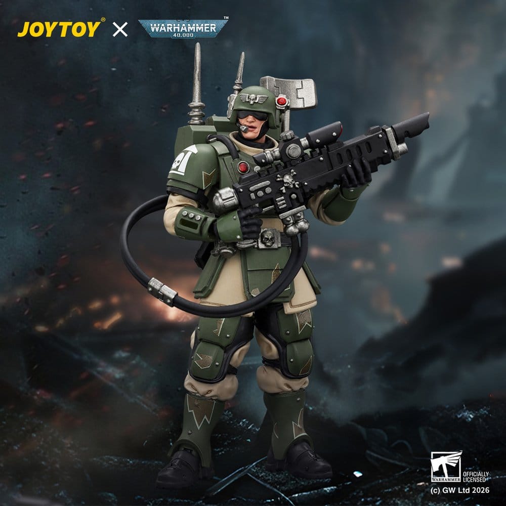 Warhammer Actionfigur Astra Militarum Kasrkin 3 with Hot-shot Lasgun and Vox-caster – Bild 7
