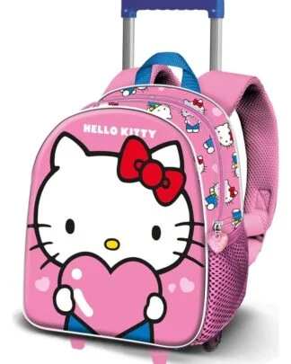 Sanrio Small 3D Rucksack mit Rollen Hello Kitty Heart