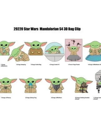 Star Wars 3D PVC-Taschenanhänger Best of Grogu Serie 1 Display (24)