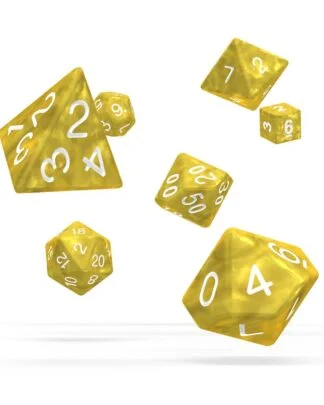 Oakie Doakie Dice Würfel RPG-Set Marble - Gelb (7)