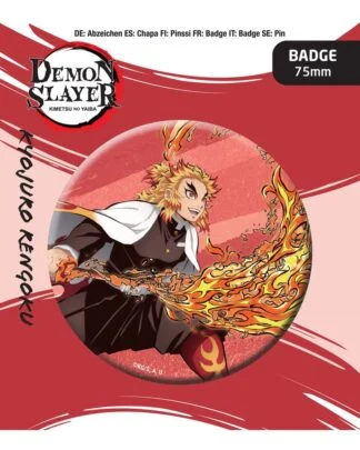 Demon Slayer: Kimetsu no Yaiba Ansteck-Button Kyojuro Rengoku