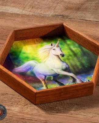Anne Stokes Würfelbrett Chase The Rainbow 20 cm