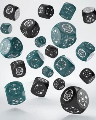 Crosshairs Compact D6 Würfel Set Stürmisch & Schwarz (20)