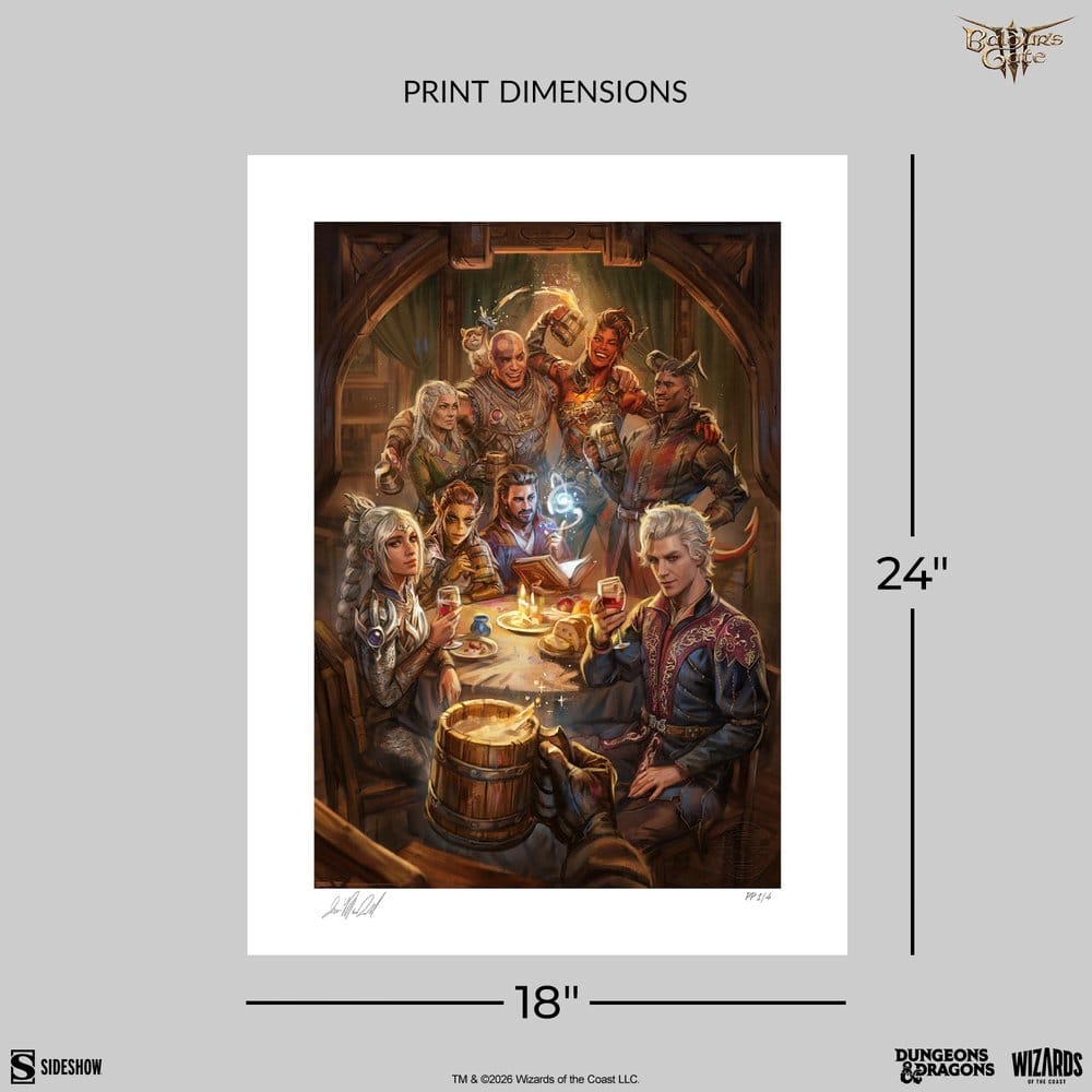 Baldur's Gate III Kunstdruck The Elfsong Tavern 61 x 46 cm - ungerahmt – Bild 3