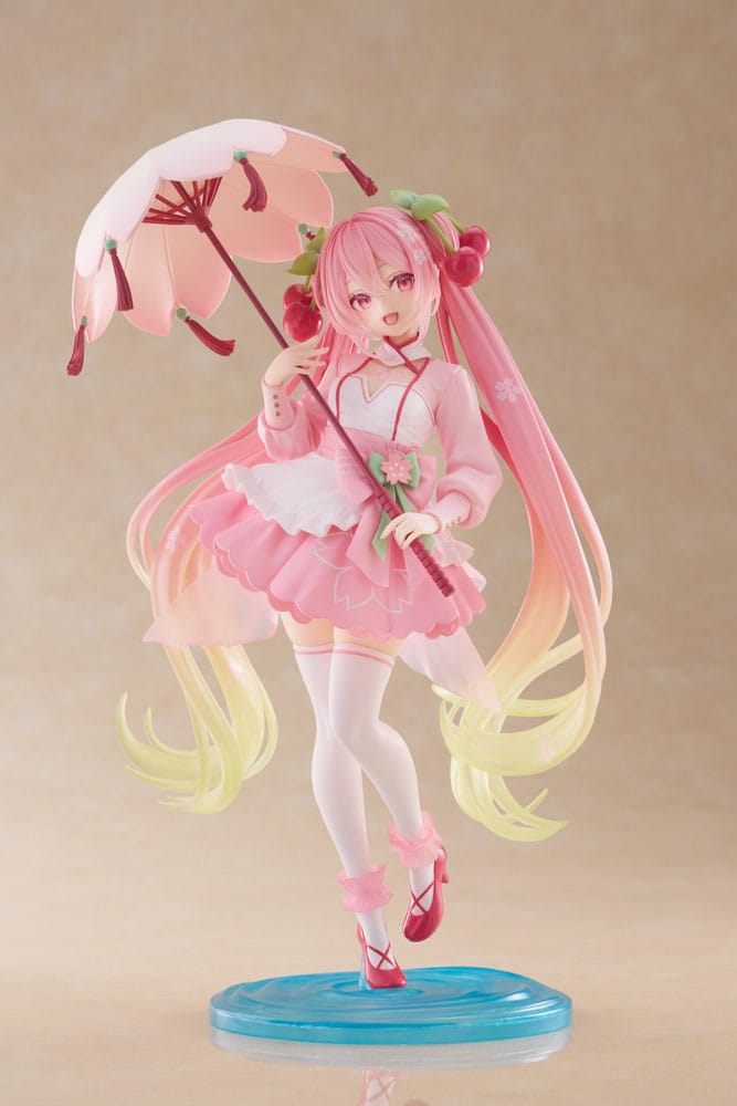 Hatsune Miku AMP PVC Statue Newley Written Sakura Miku Sakura Dress Ver. 21 cm – Bild 2