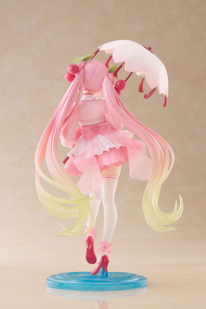 Hatsune Miku AMP PVC Statue Newley Written Sakura Miku Sakura Dress Ver. 21 cm – Bild 4