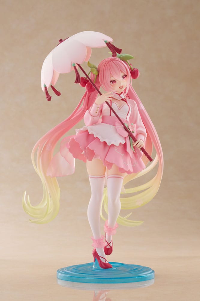 Hatsune Miku AMP PVC Statue Newley Written Sakura Miku Sakura Dress Ver. 21 cm – Bild 5