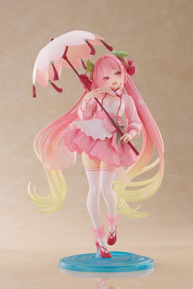 Hatsune Miku AMP PVC Statue Newley Written Sakura Miku Sakura Dress Ver. 21 cm – Bild 6