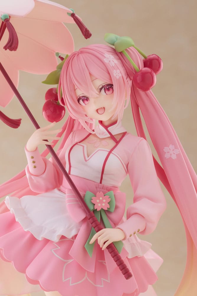Hatsune Miku AMP PVC Statue Newley Written Sakura Miku Sakura Dress Ver. 21 cm – Bild 7