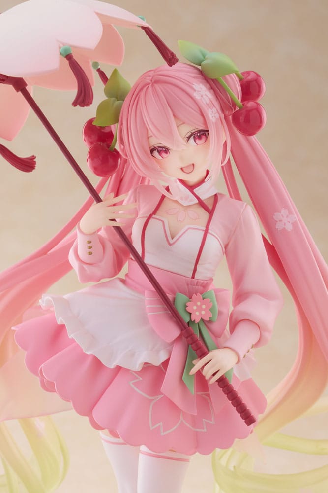 Hatsune Miku AMP PVC Statue Newley Written Sakura Miku Sakura Dress Ver. 21 cm – Bild 8