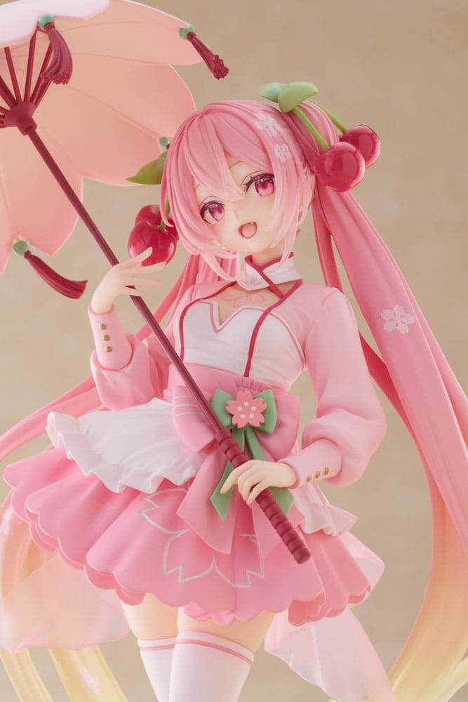 Hatsune Miku AMP PVC Statue Newley Written Sakura Miku Sakura Dress Ver. 21 cm – Bild 9