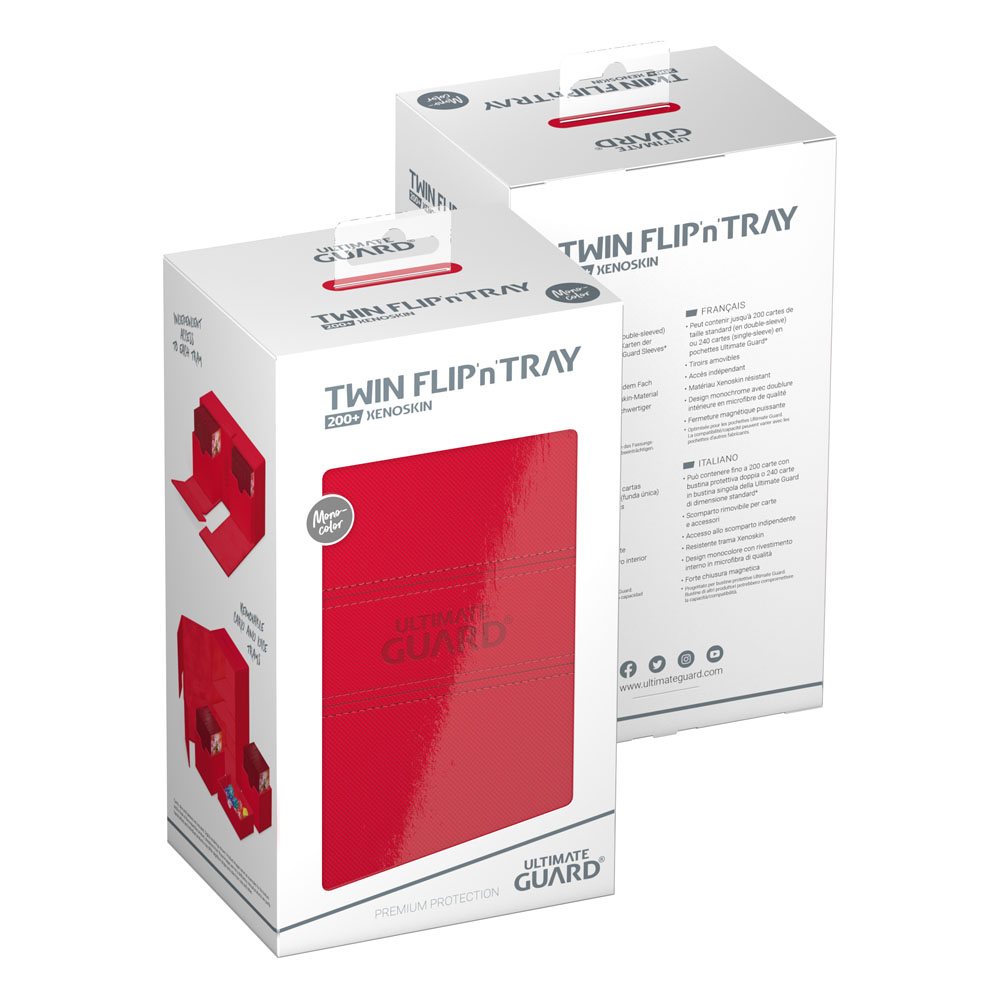 Ultimate Guard Twin Flip'n'Tray 200+ Xenoskin - Red – Bild 8