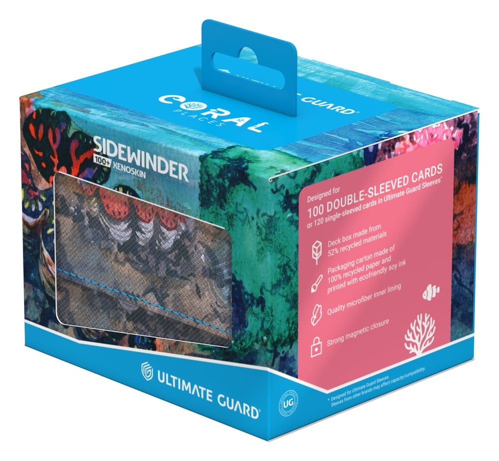 Ultimate Guard Sidewinder 100+ Xenoskin "Coral Places" - Seablue Hush – Bild 9