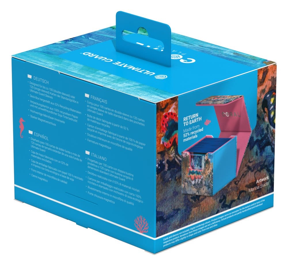 Ultimate Guard Sidewinder 100+ Xenoskin "Coral Places" - Seablue Hush – Bild 10