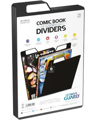 Ultimate Guard Comic Book Dividers (25) - Black