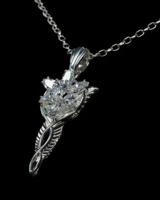 Herr der Ringe Replik 1/1 Anhänger & Kette Arwens Abendstern (Sterling Silber)