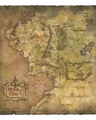 Herr der Ringe Kunstdruck Parchment Map of Middle-earth 59 x 30 cm