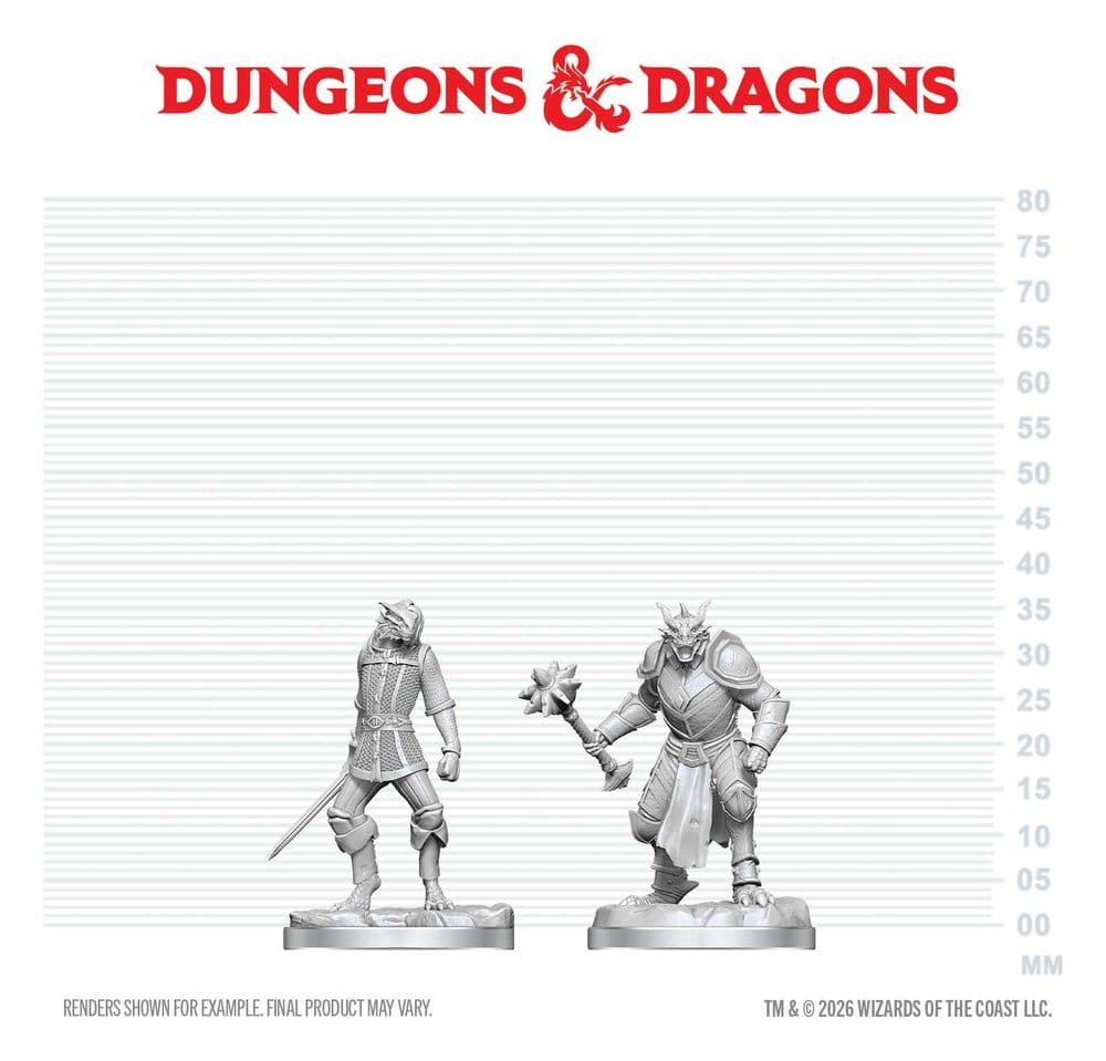 Dungeons & Dragons Nolzur's Marvelous Miniatures Miniatur unbemalt Drachengeborener Paladin & Drachengeborener Knappe 14 cm – Bild 2