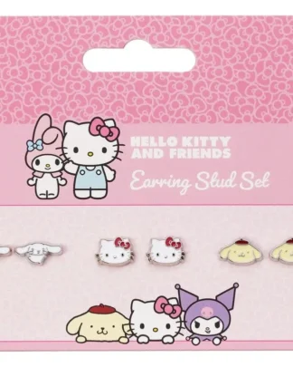 Sanrio Ohrstecker-Set Hello Kitty, Cinnamon Roll und Pompompurin