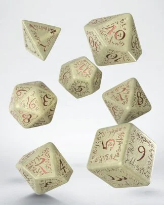 Elvish Jumbo 7er-Würfelset (Schimmernd Beige & Kupfer)