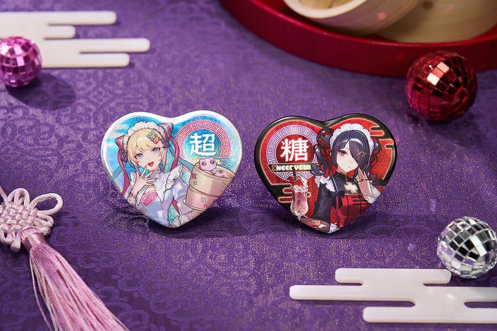 Needy Streamer Overload Needy Streamer Chinese Restaurant Series Heart-Shaped Ansteckbutton OMGkawaiiAngel – Bild 2